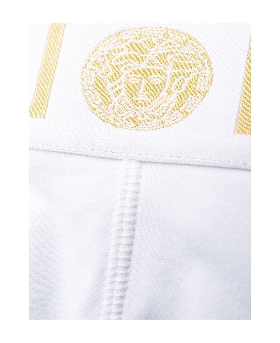 Versace Two-pack White Greca Border Boxer Briefs In White