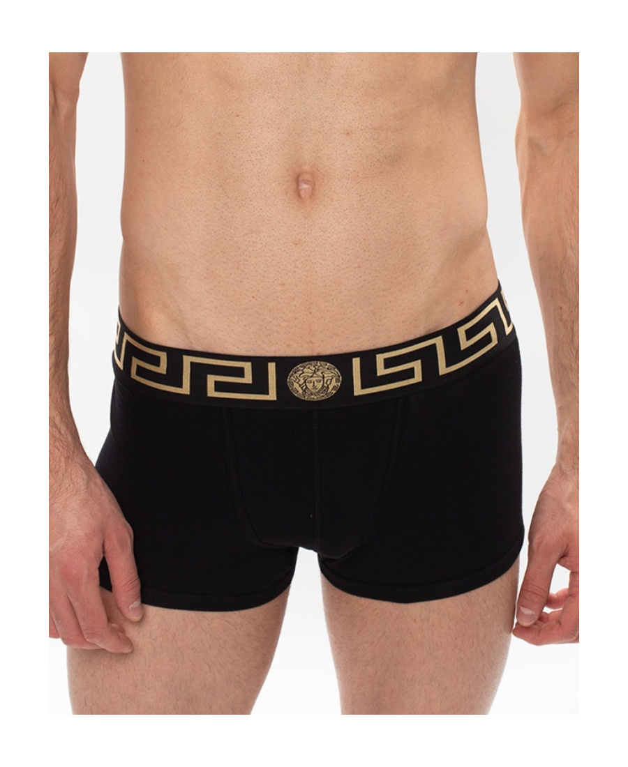 Versace Set Of Three Cotton Boxers In Black