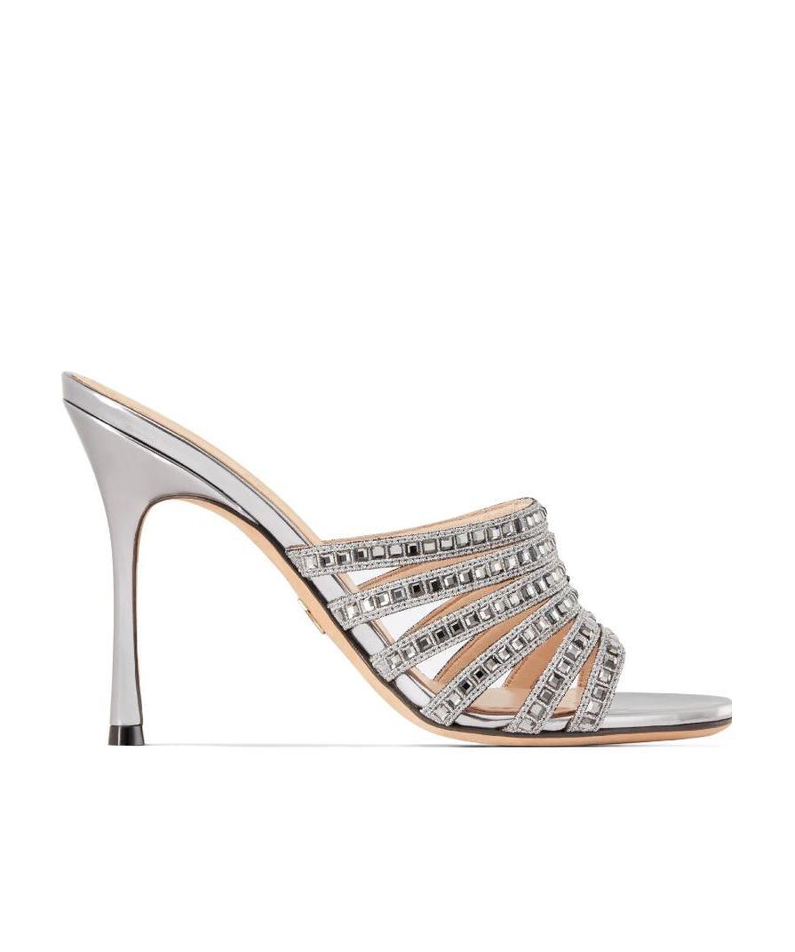 Dior Gem High-heeled Sandals In Gray