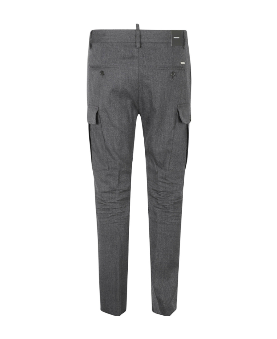 Dsquared2 Flannel Cigarette Trousers In Black