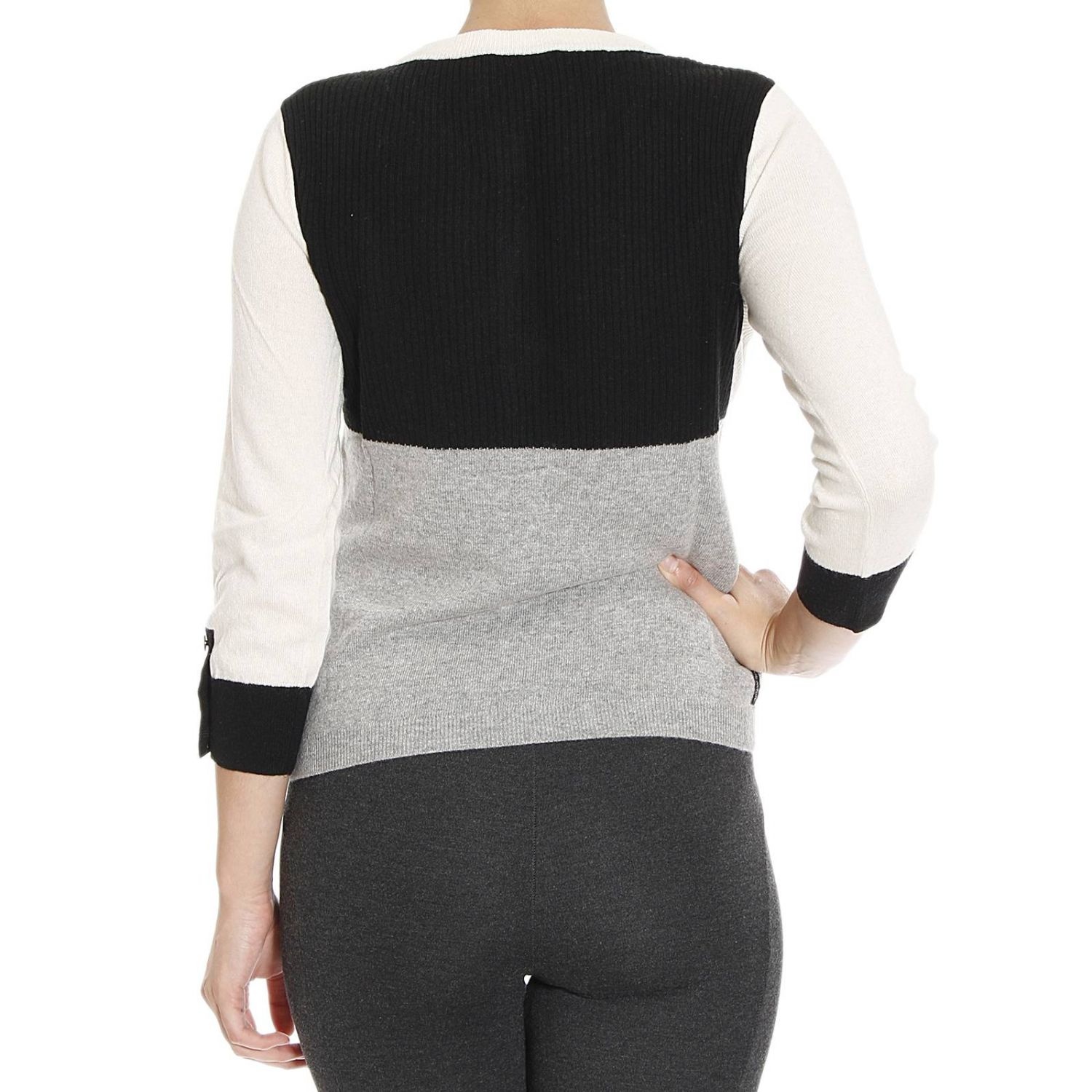 Shop Armani Jeans Single-breasted Knitted Cardigan In White