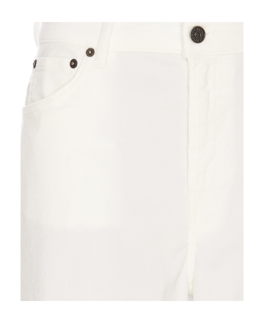Shop Dondup Belt Ring Denim Trousers In White