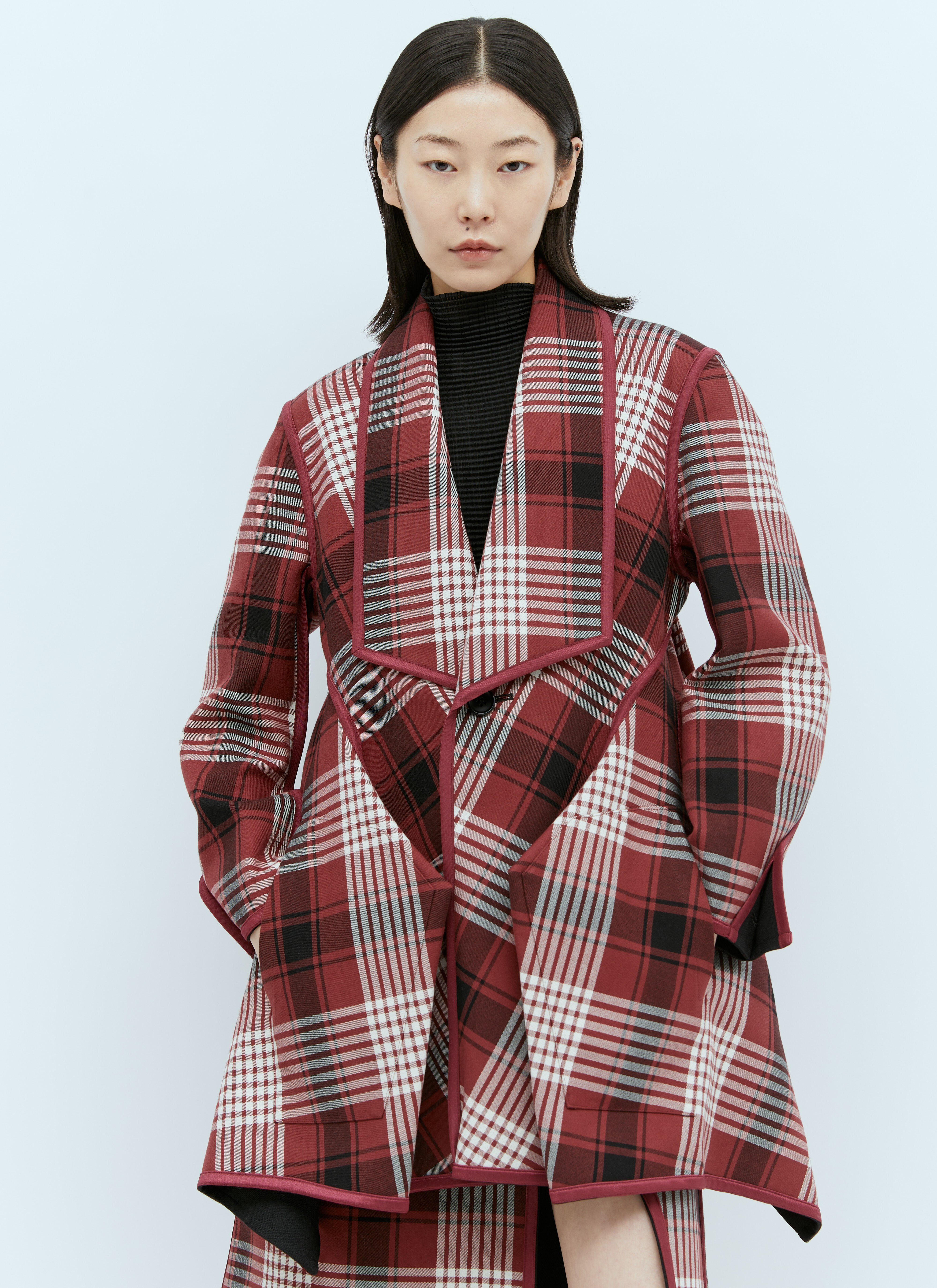 Issey Miyake Long-sleeved Coat In Multicolor