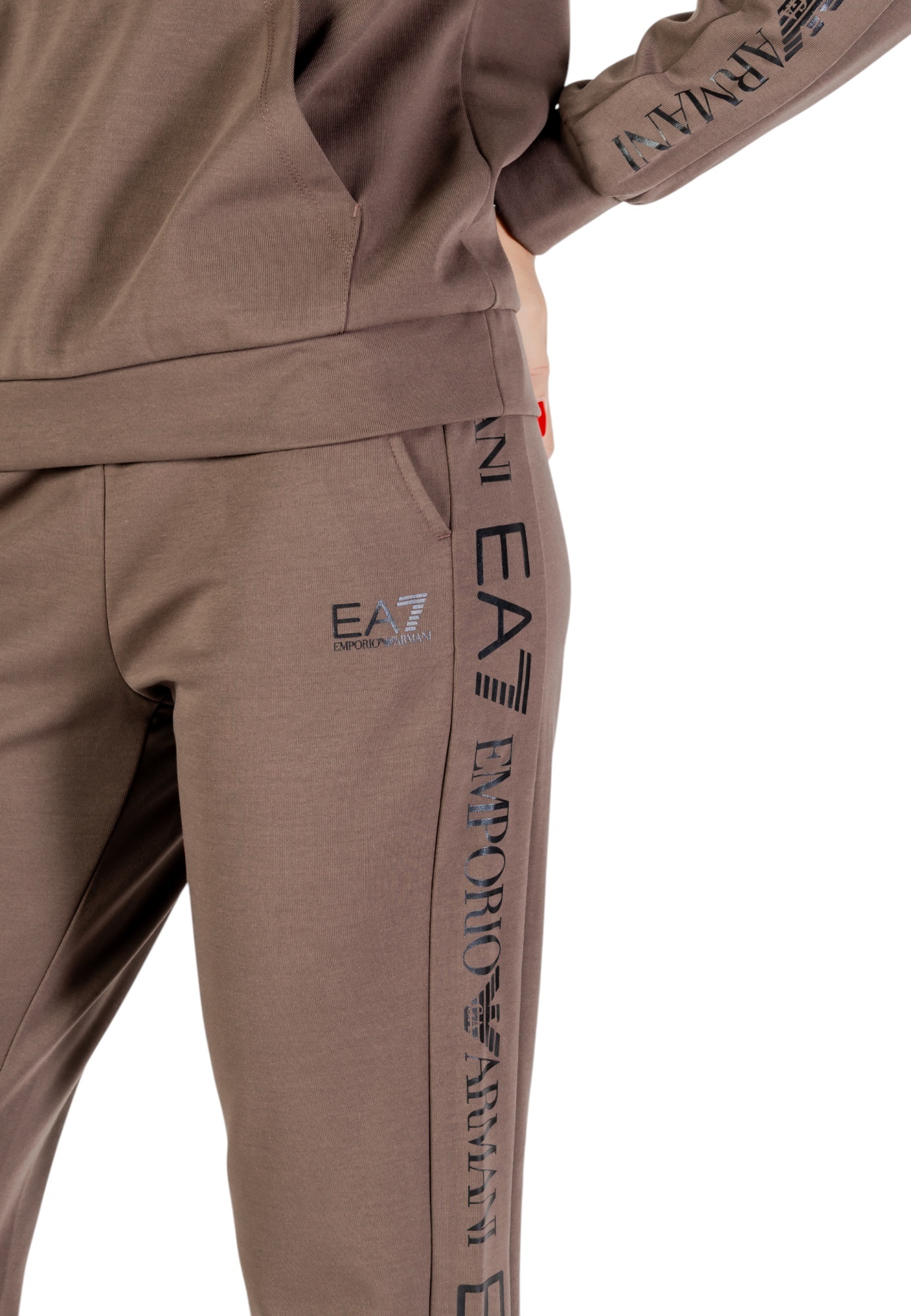 Ea7 Long-sleeved Sportswear Suit In Blue