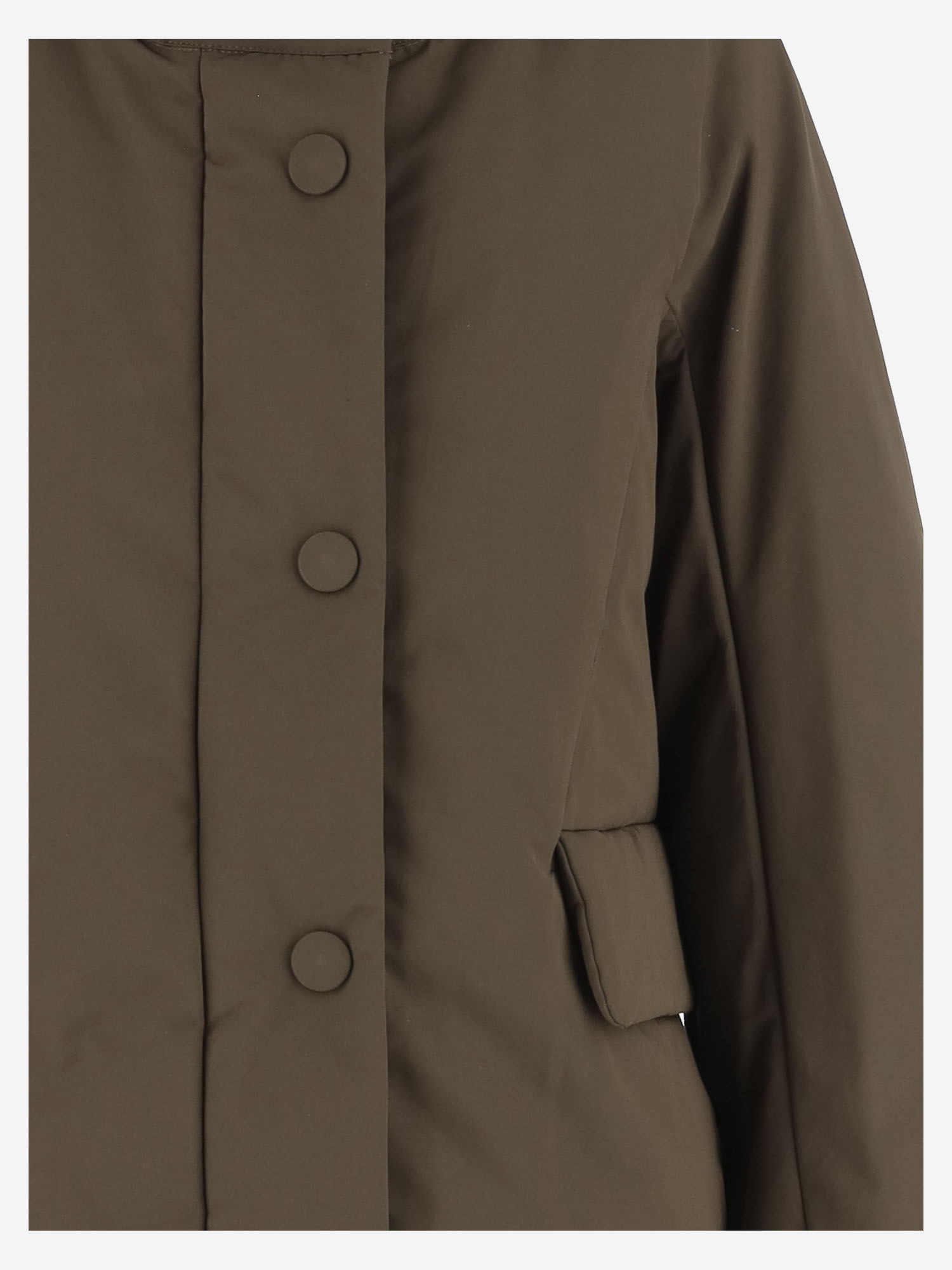 Aspesi High-collar Button-fastening Coat In Brown