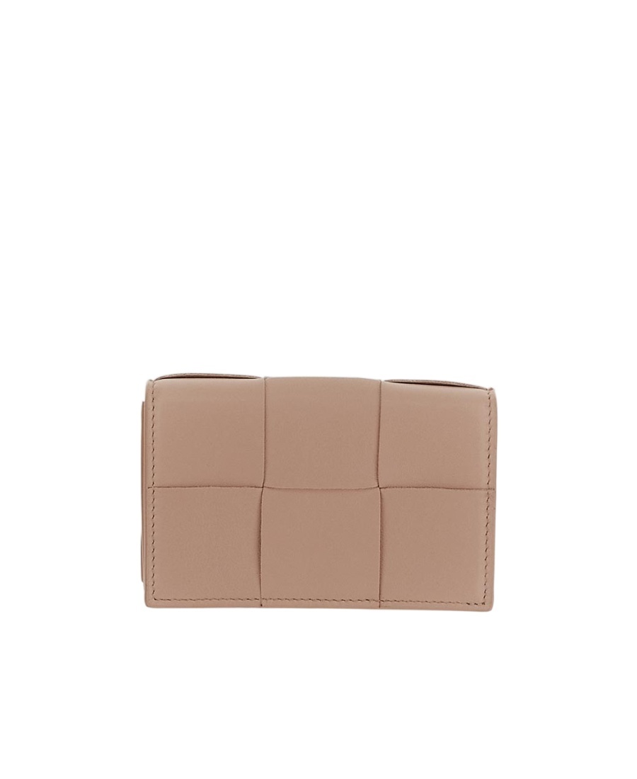 Bottega Veneta Cassette Leather Wallet In Pink