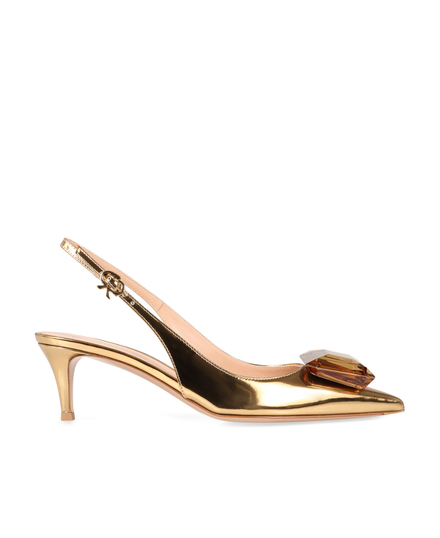 Gianvito Rossi Jaipur 55 Leather Slingback Pump In Nude