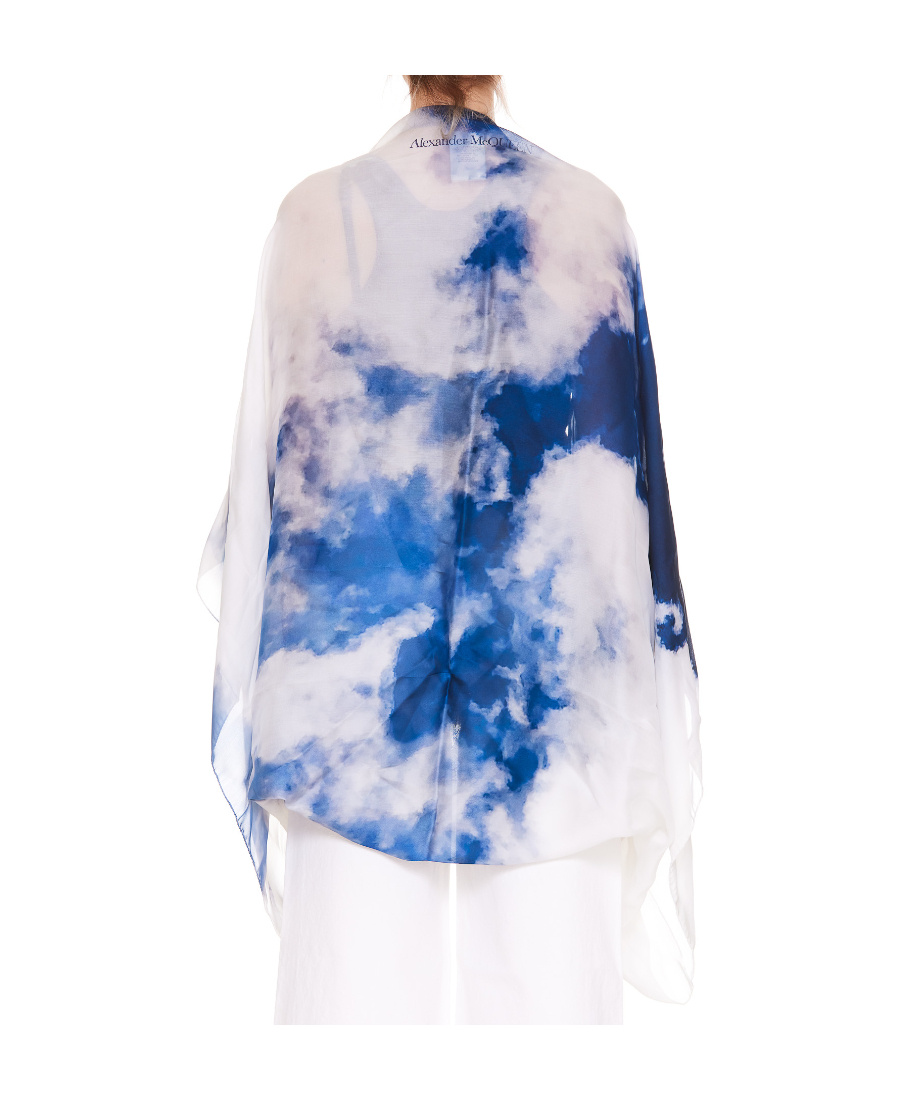 Alexander Mcqueen Logo Scarf In White
