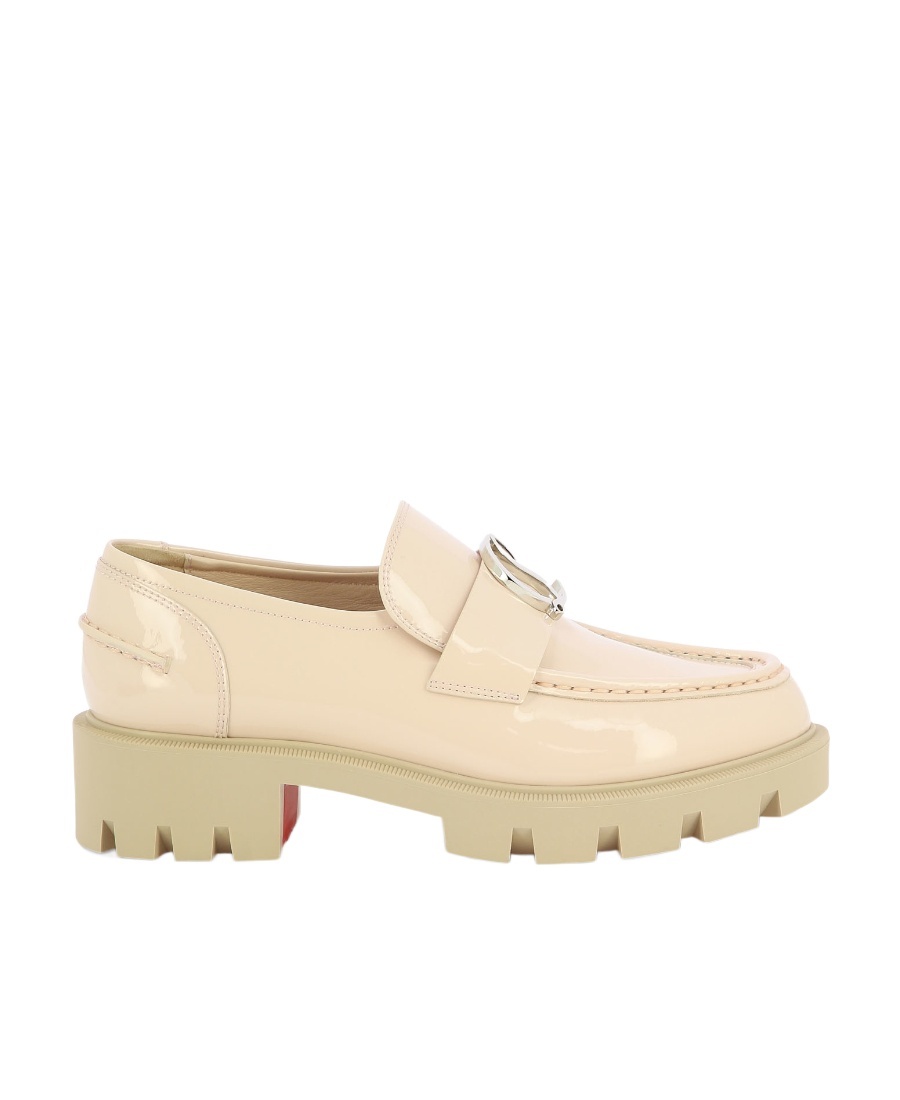 Christian Louboutin Thick-soled Love Shoes In Nude