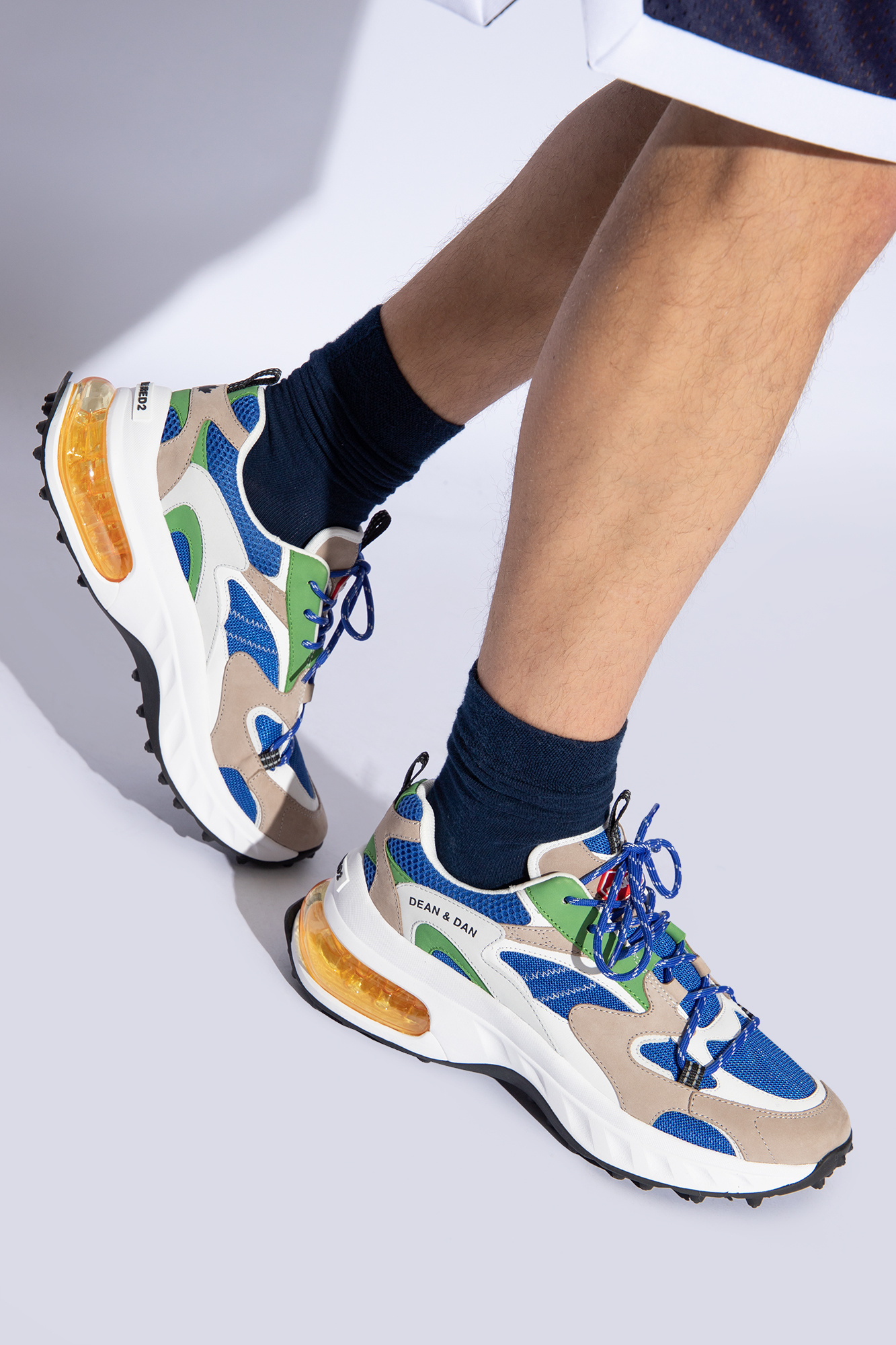 Dsquared2 Bubble Panelled Sneakers In Multicolor