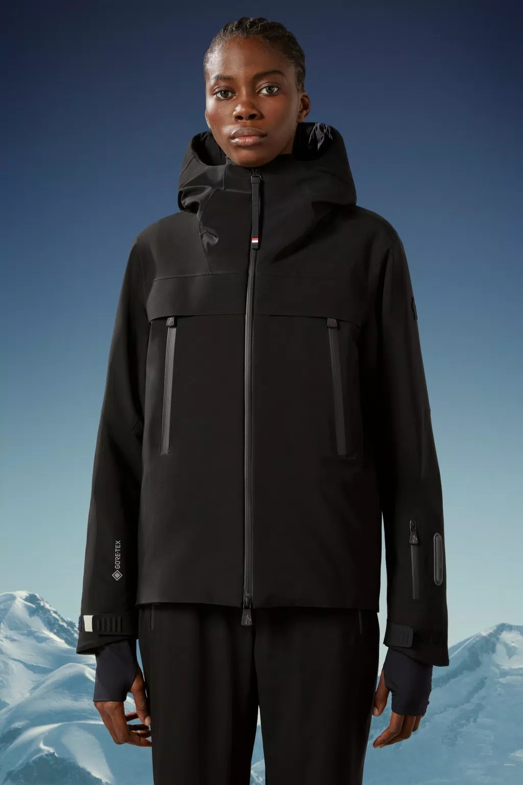 Moncler Chanavey Tech Padded Ski Jacket In Black