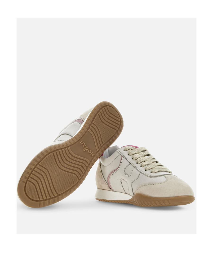 Hogan Side Logo-patch Low-top Sneakers In White