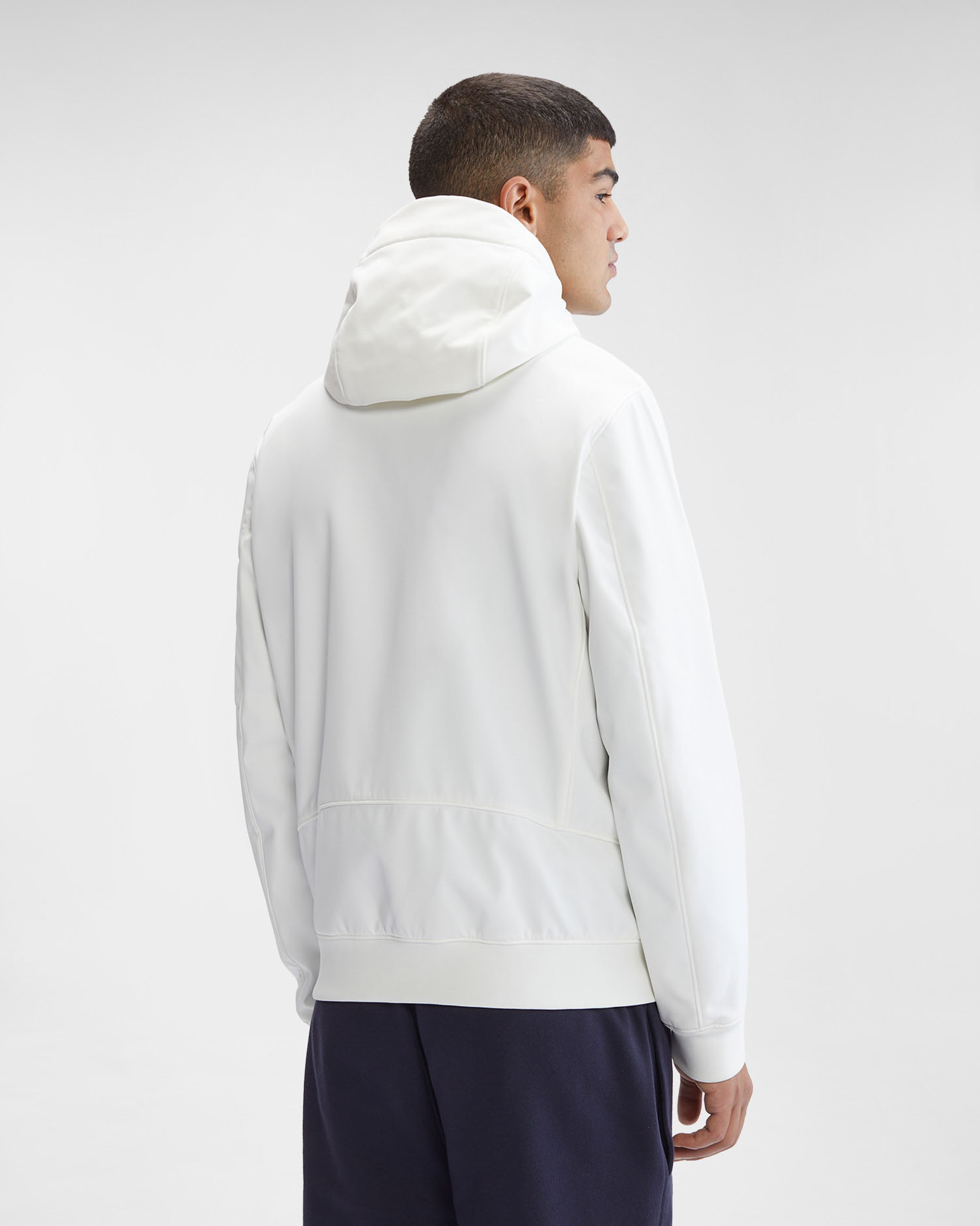 C.p. Company Lens-detail Zip-up Hooded Jacket In White