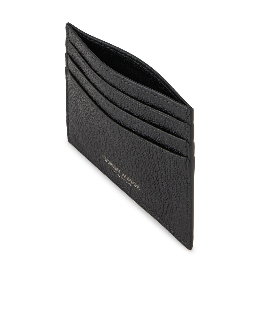 Giorgio Armani Card Holder In Black