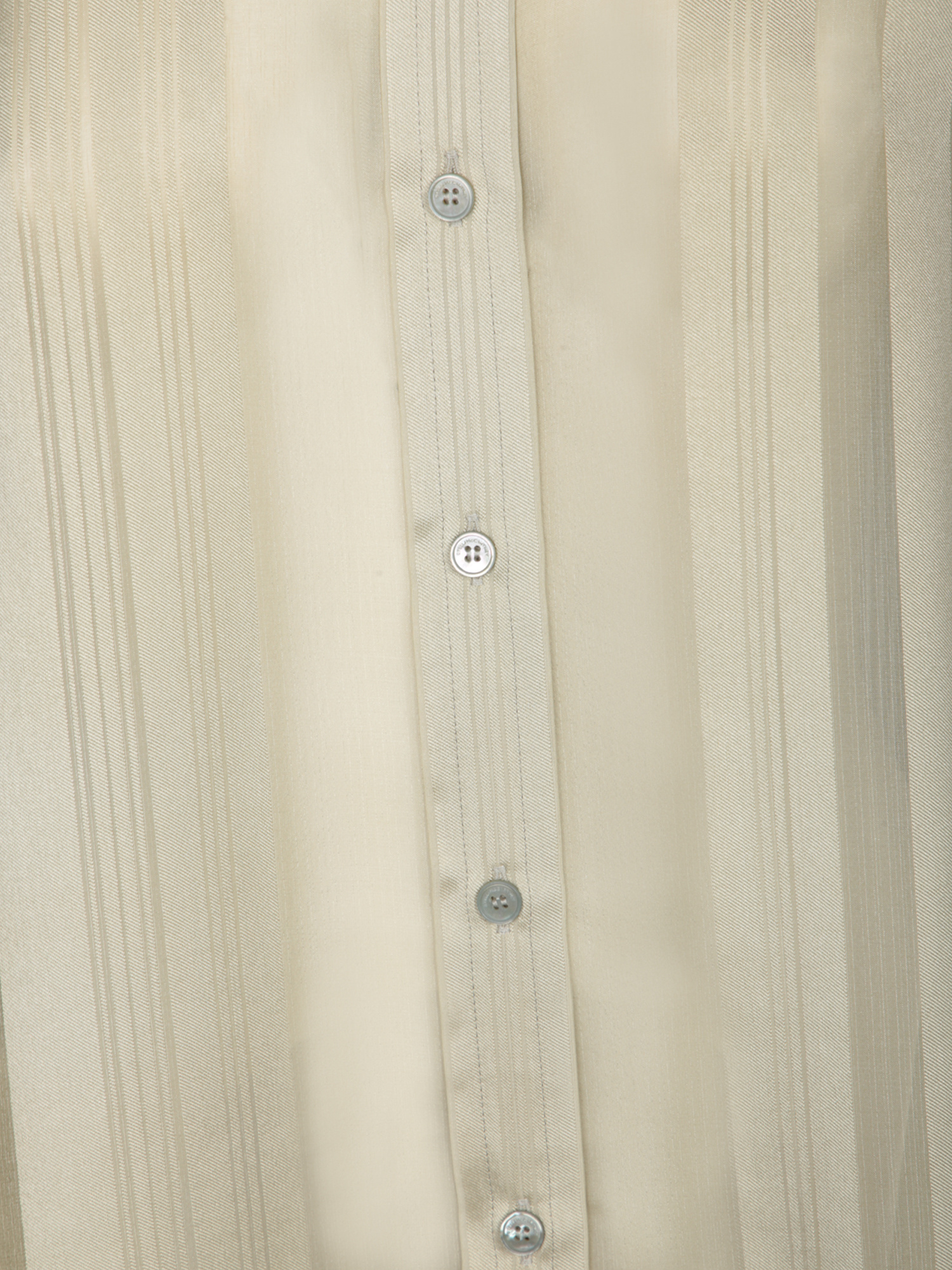 Stella Mccartney Oversized Sheer Striped Panelled Shirt In Neutral