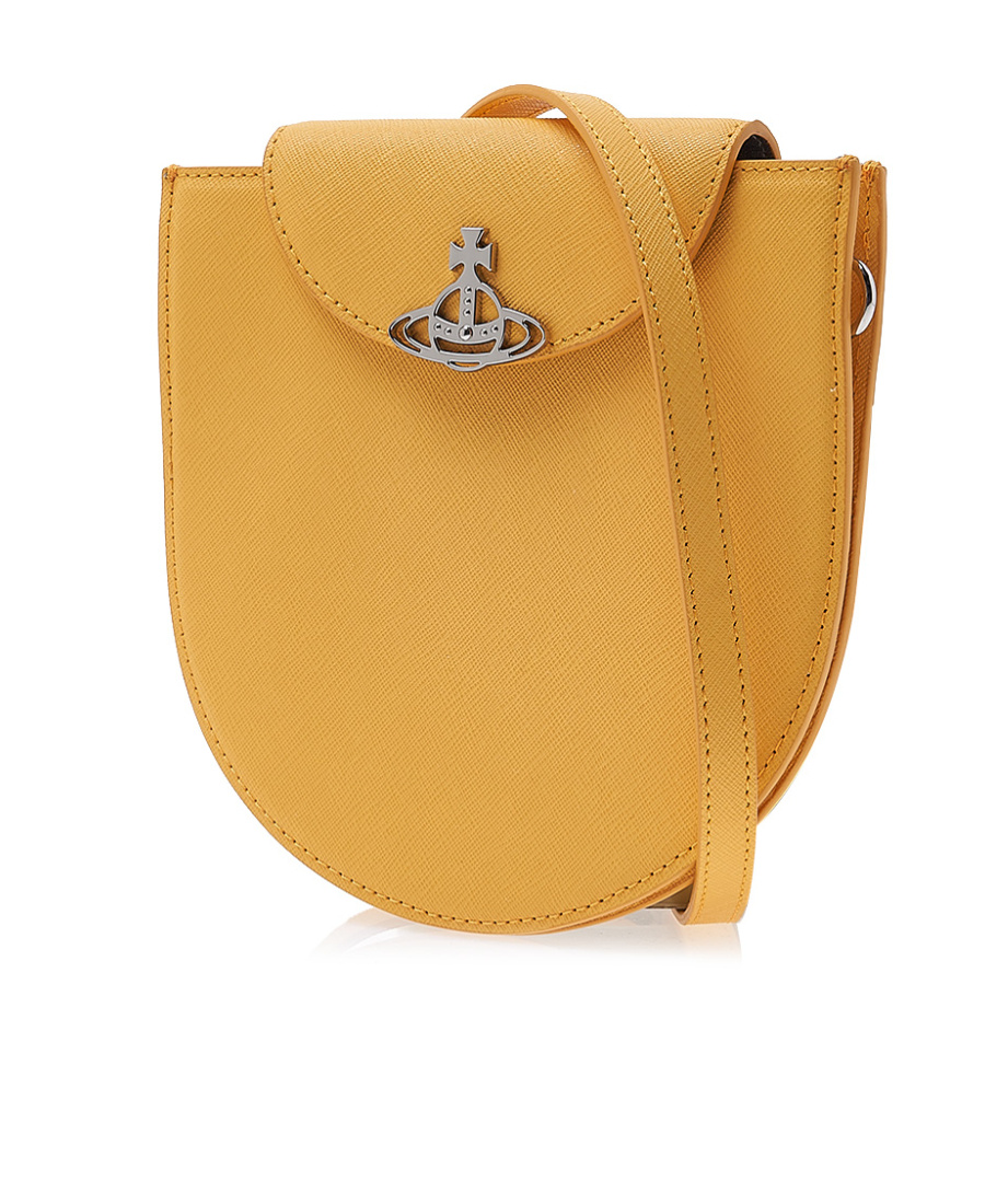 Vivienne Westwood Logo Shoulder Bag In Yellow