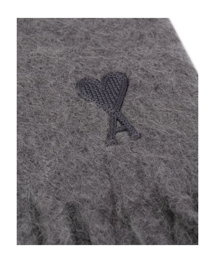 Ami Alexandre Mattiussi Logo Scarf In Black