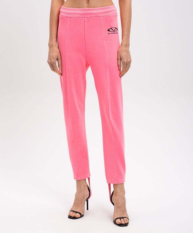 Vetements Elastic Waist Sweatpants In Pink
