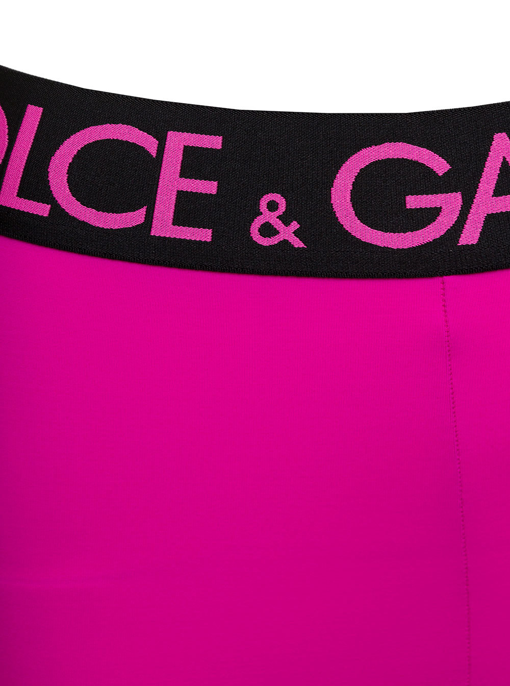 Dolce & Gabbana Logo-waistband High-rise Leggings In Pink