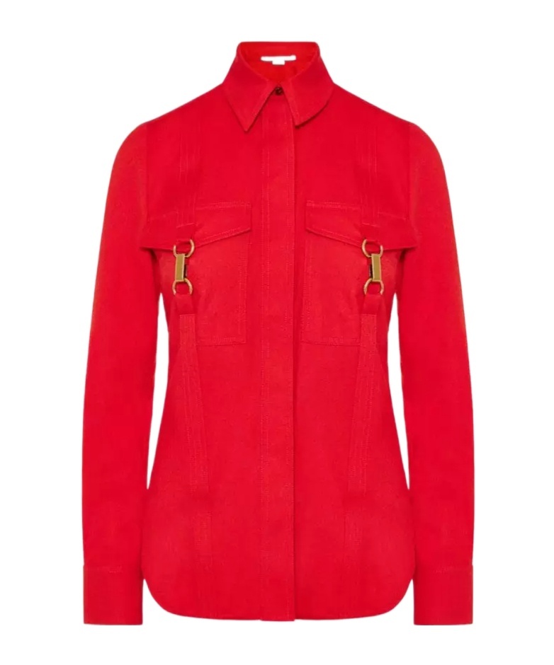 Stella Mccartney Long-sleeved Shirt In Red