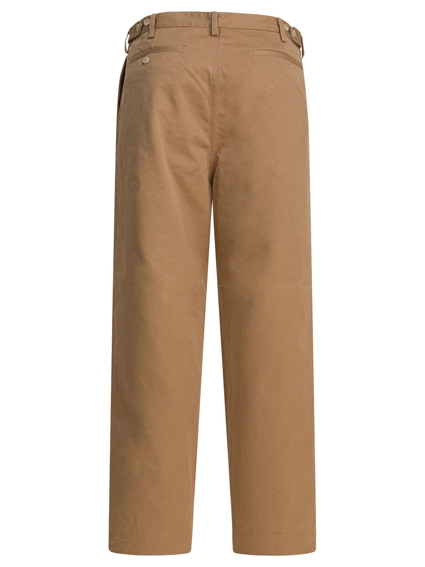 Auralee Pleat-detail Chinos In Brown