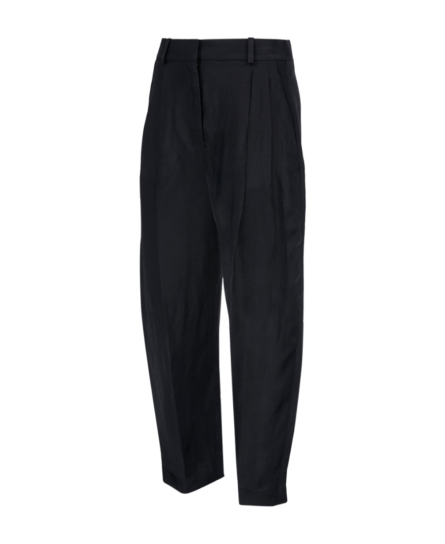 Stella Mccartney Pressed-crease Tapered Trousers In Black