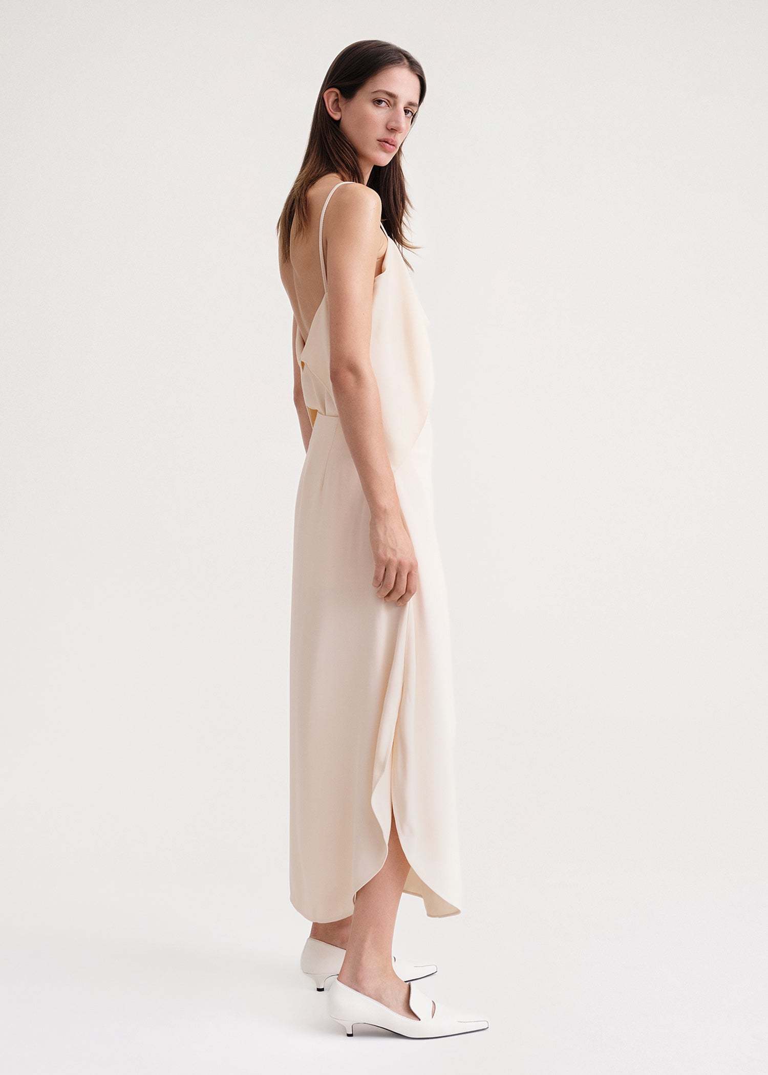 Totême Draped Midi Skirt In Pink