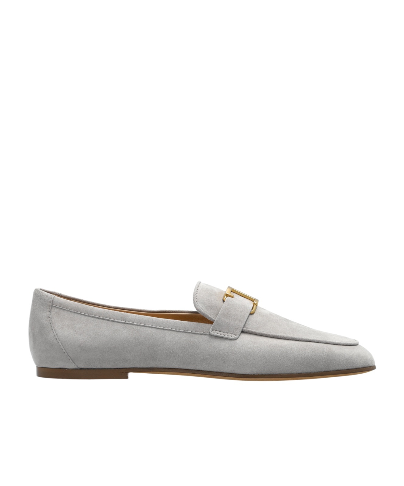 Tod's Leather Loafers In Gray