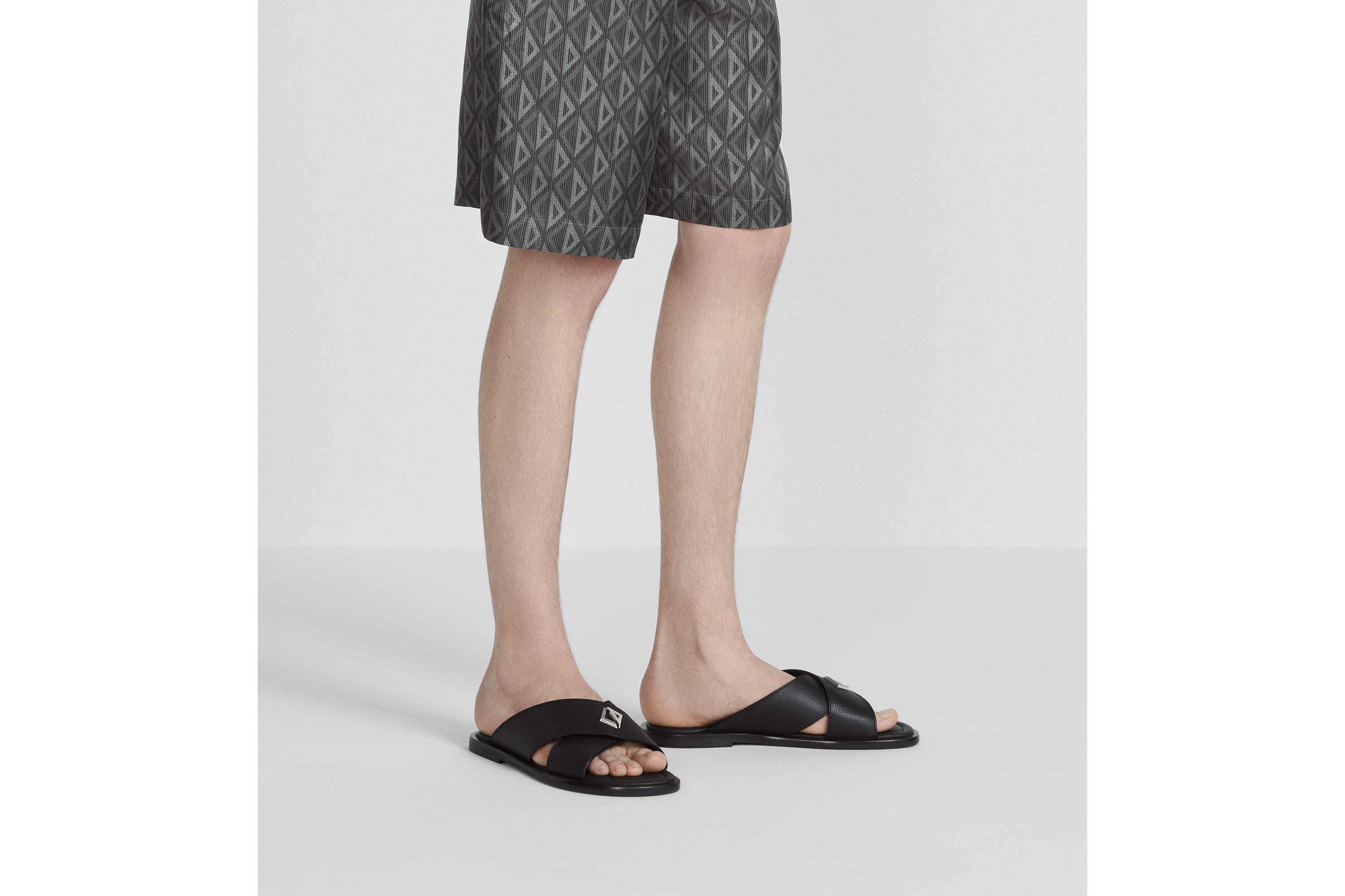 Dior Logo Sandals In Black