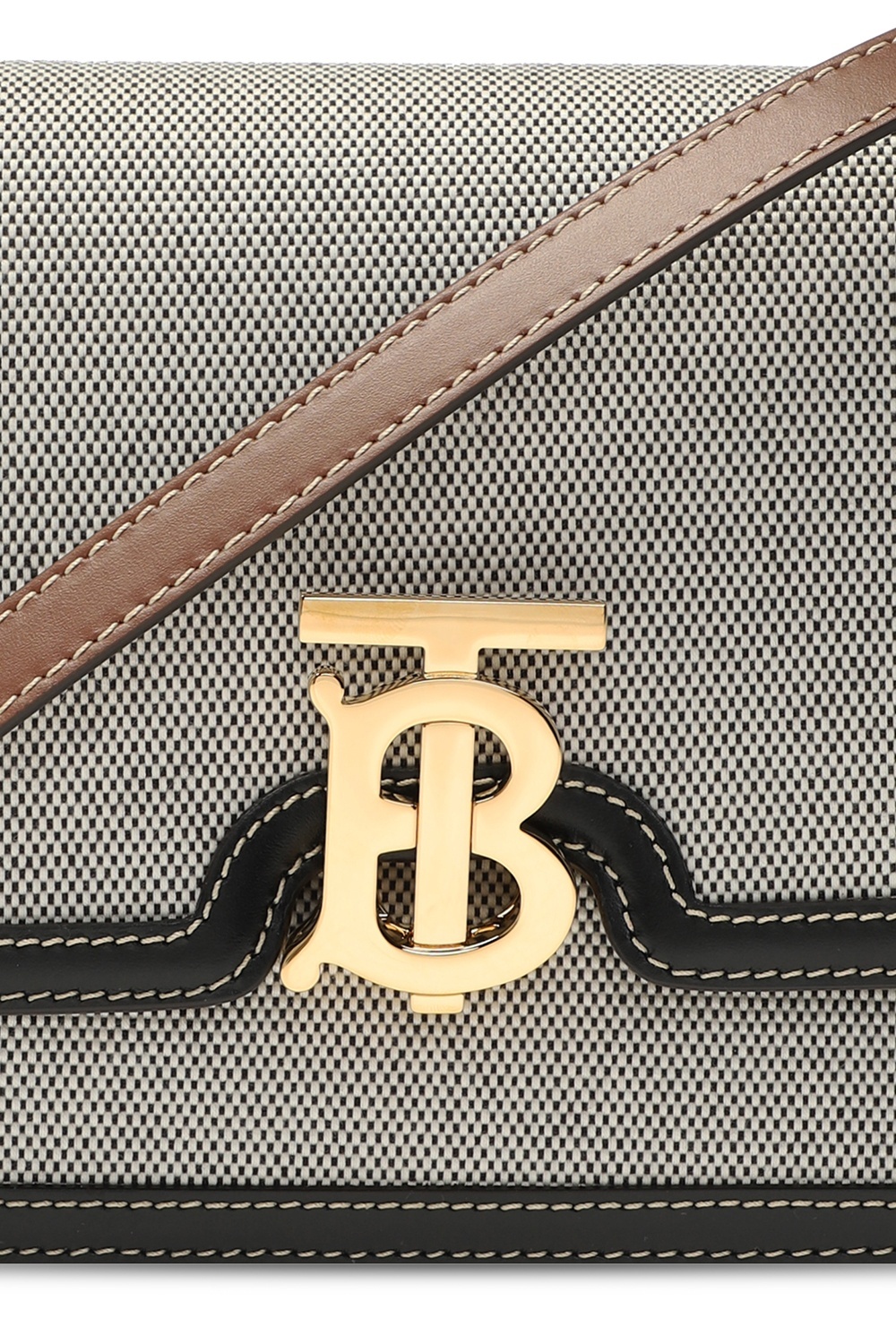 Burberry Small Tri-tone Tb Bag In Gray