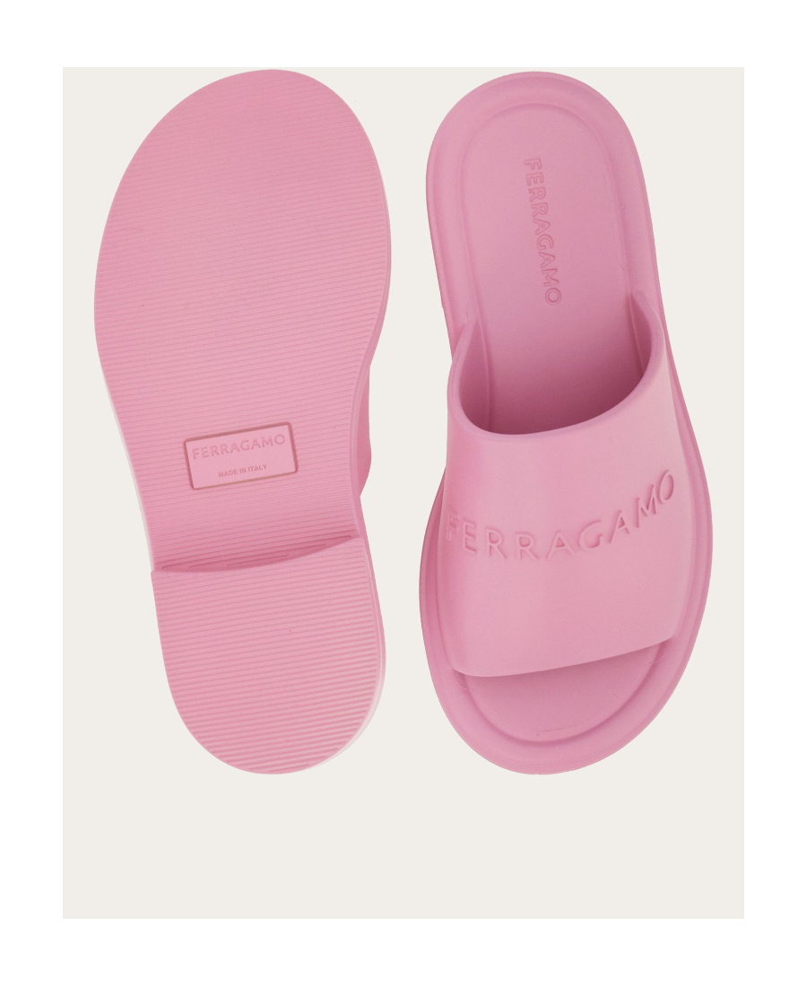 Ferragamo Knurled Slippers In Pink