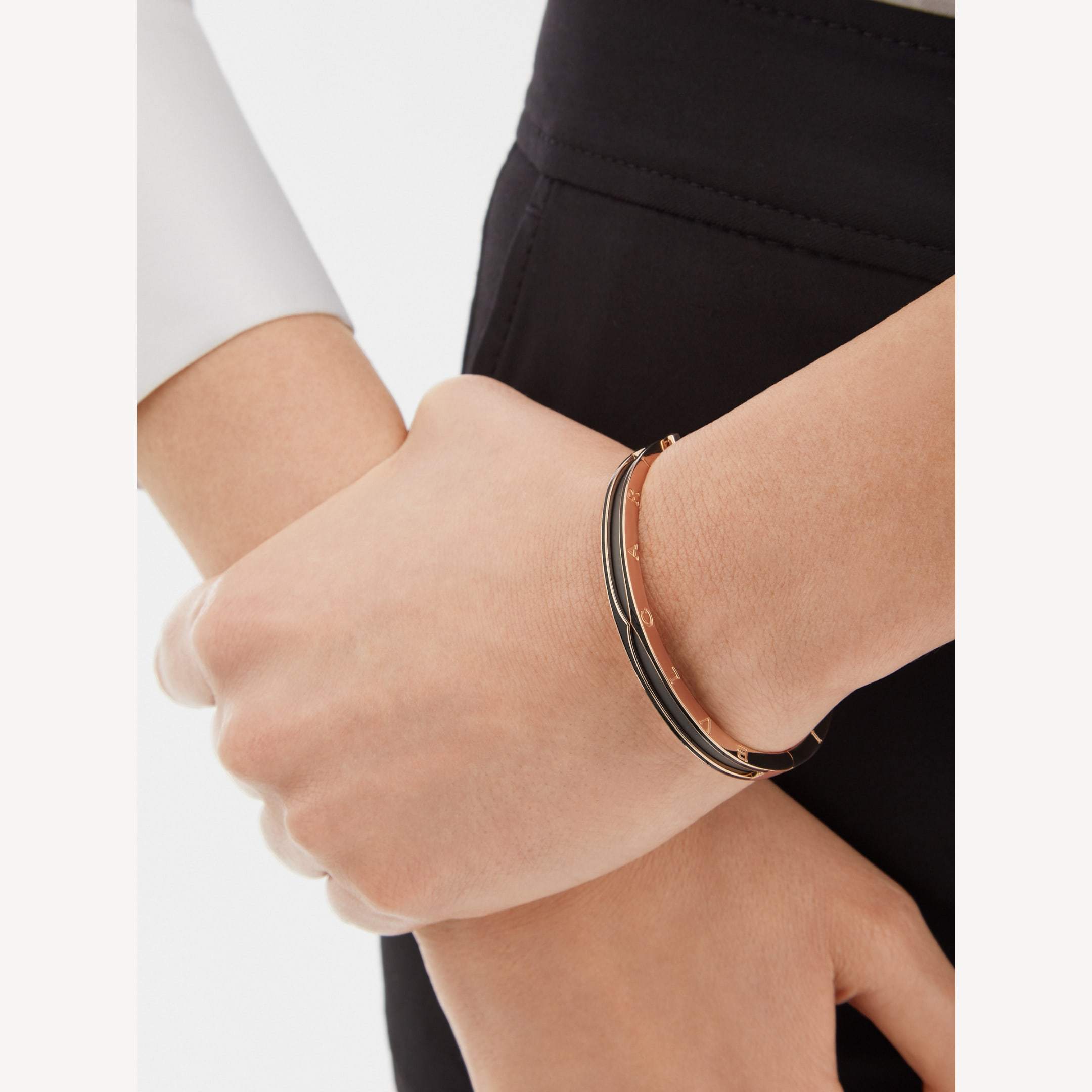 Shop Bvlgari B.zero1 Bracelet In Yellow