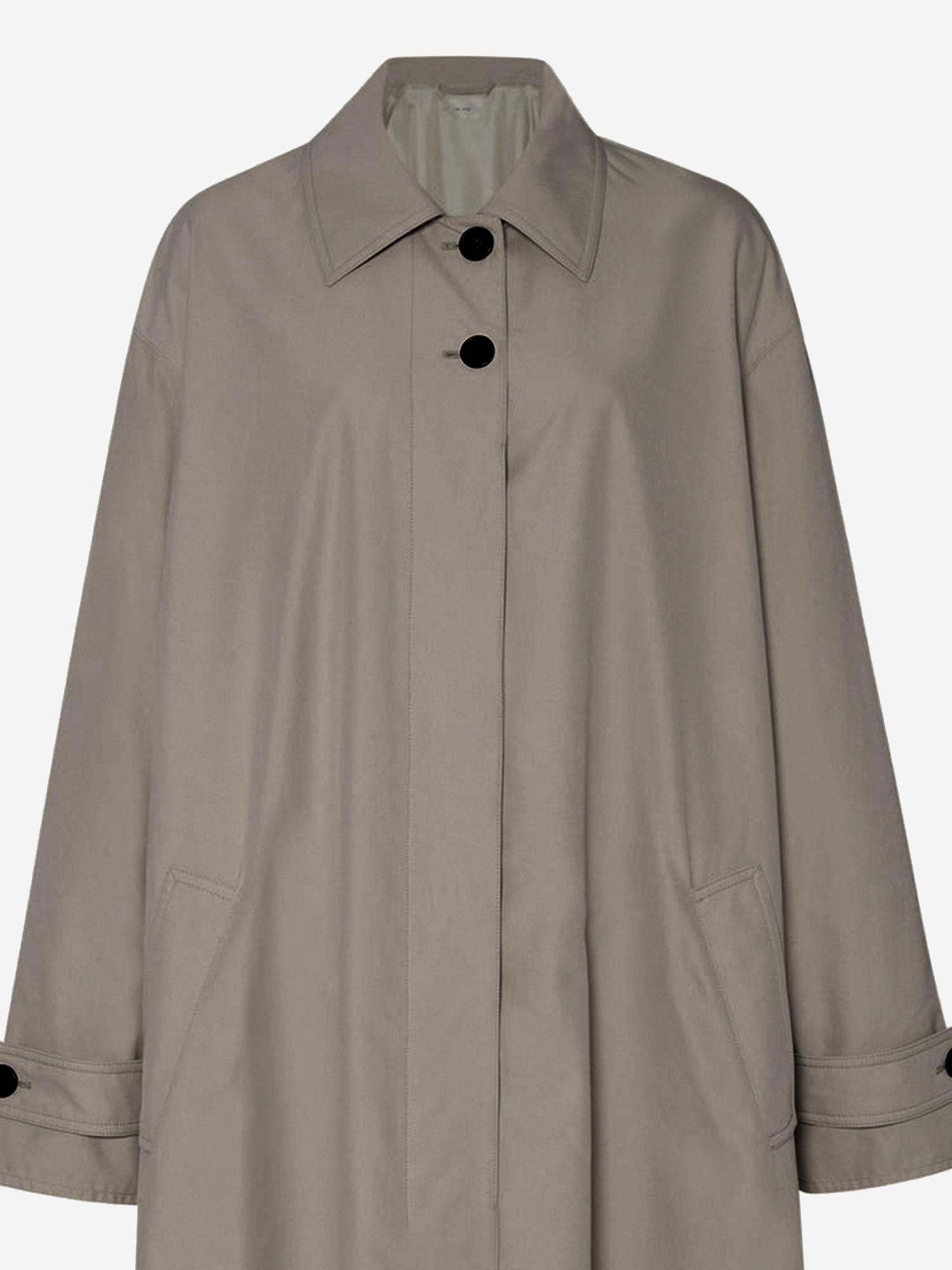 The Row Long-sleeved Trench Coat In Brown