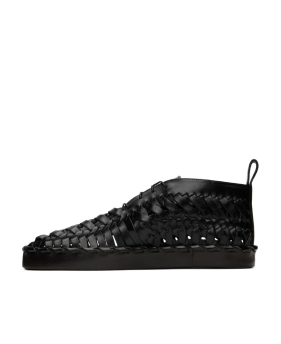 JIL SANDER WOVEN LACE-UP OXFORD SHOES