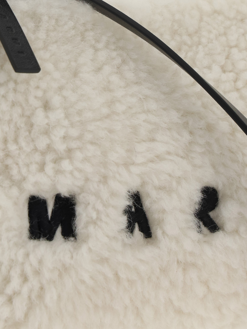 Marni Lamb Fur Cross-body Bag In White
