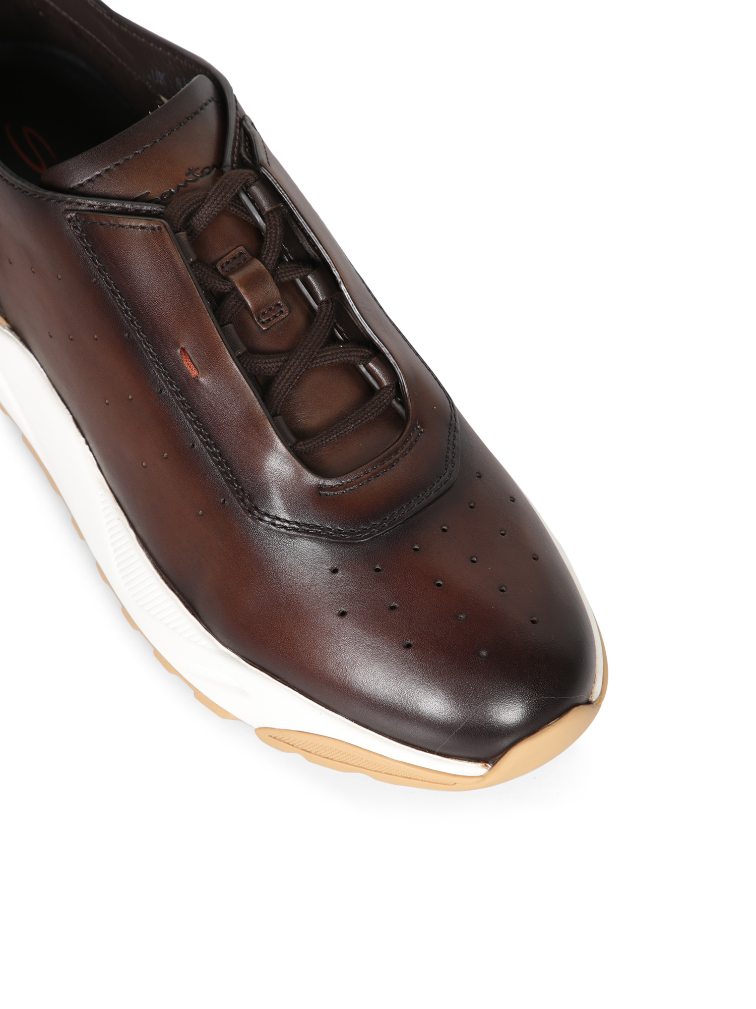 Santoni Round-toe Sneakers In Animal Print