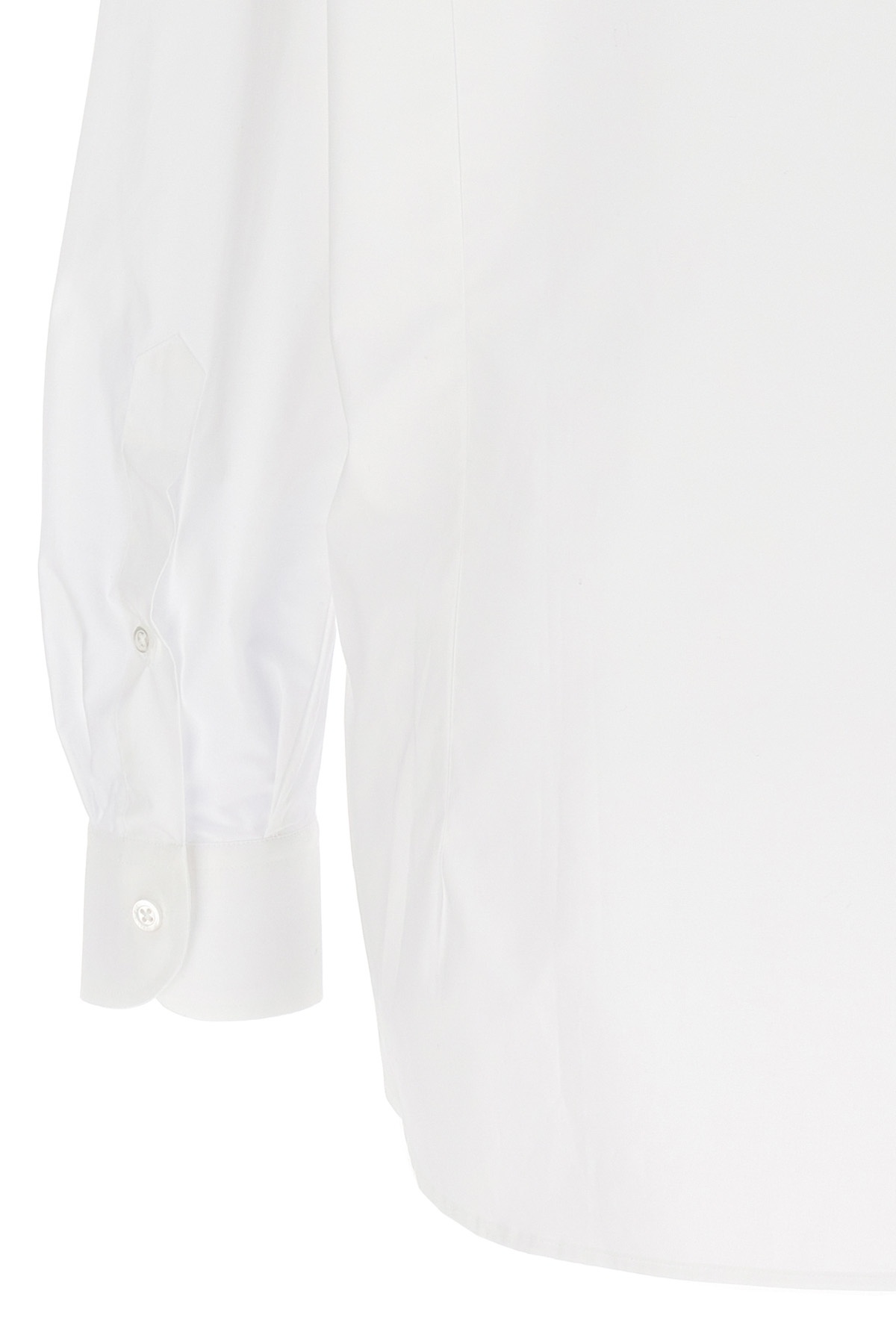 Shop Raf Simons Mesh Detailed Buttoned Shirt In White