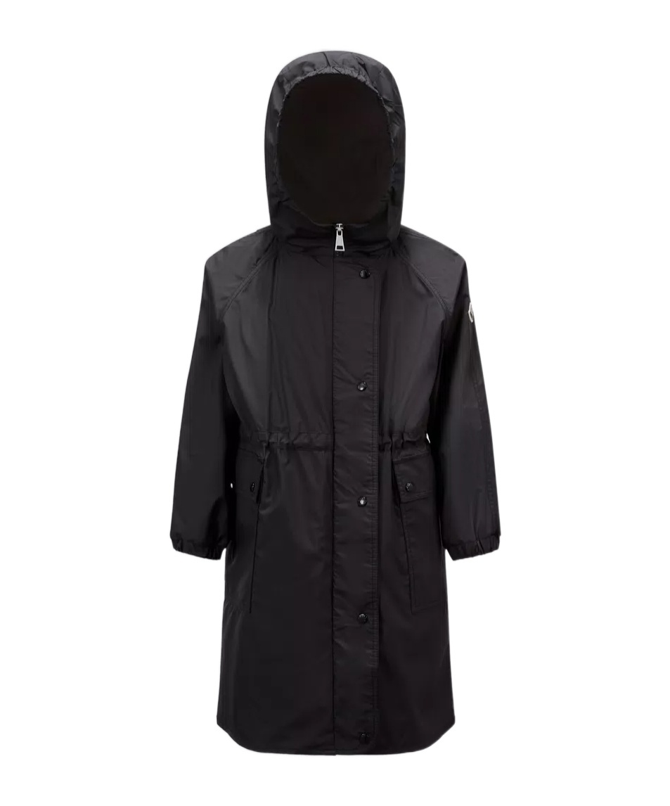 Moncler Ioudith Hooded Raincoat In Black