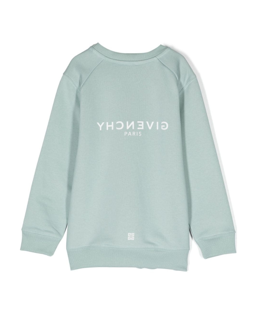 Givenchy Logo-print Long-sleeve Sweatshirt In Green