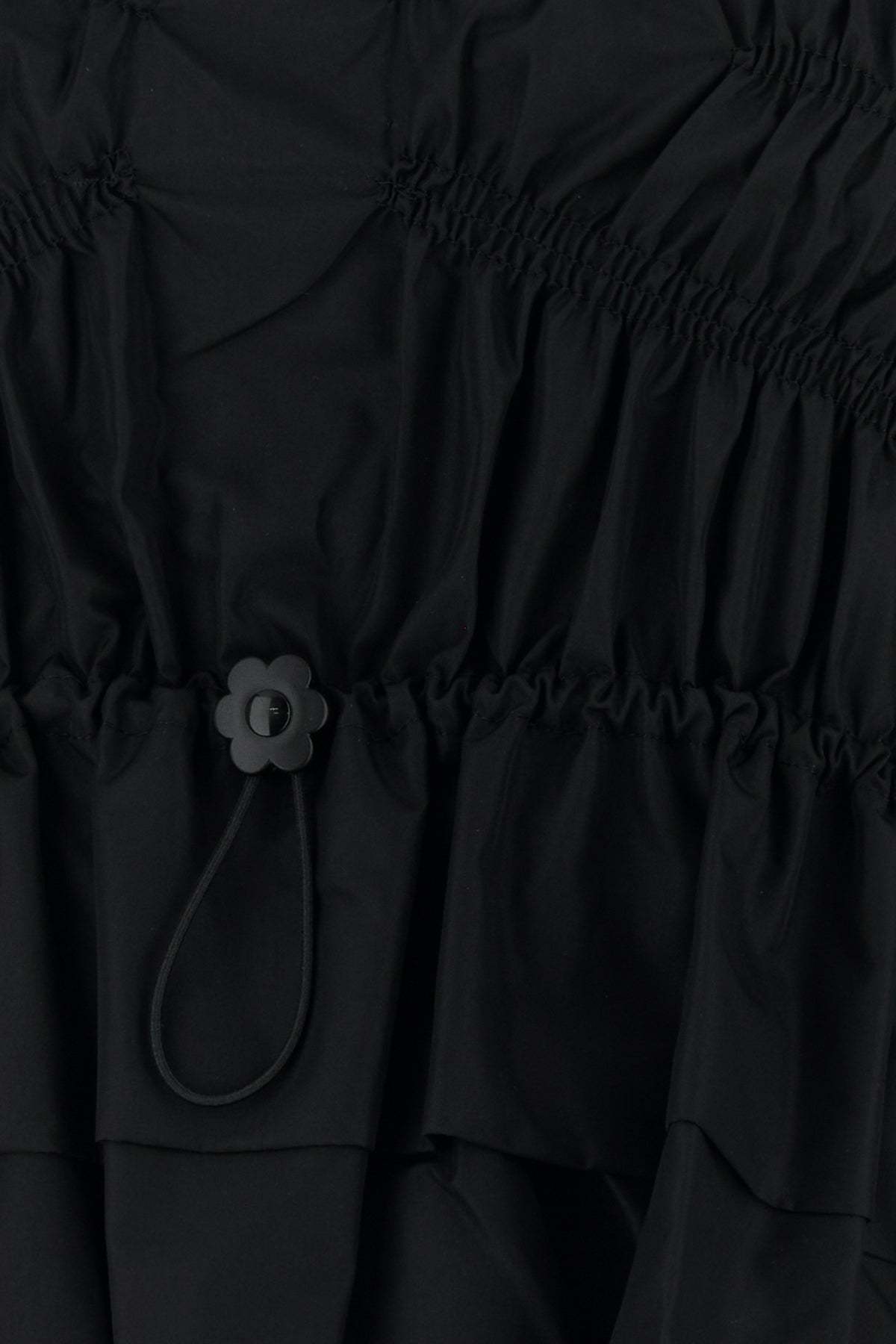 Cecilie Bahnsen Tech Fabric Brooklyn Top With Button Detail In Black