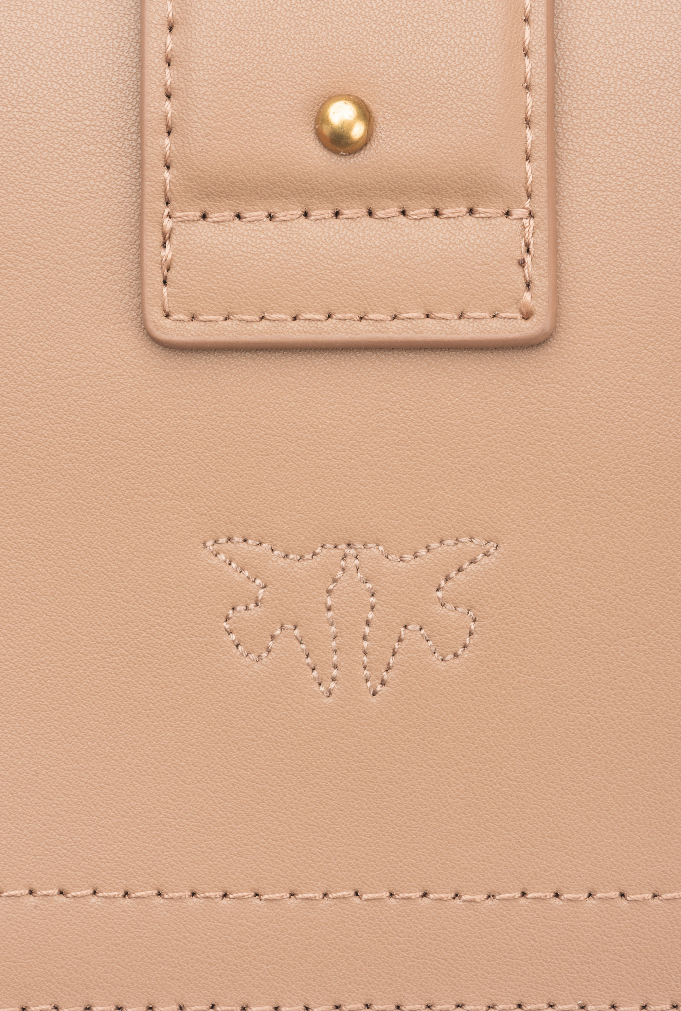 Shop Pinko Love One Logo Plaque Mini Crossbody Bag In Nude