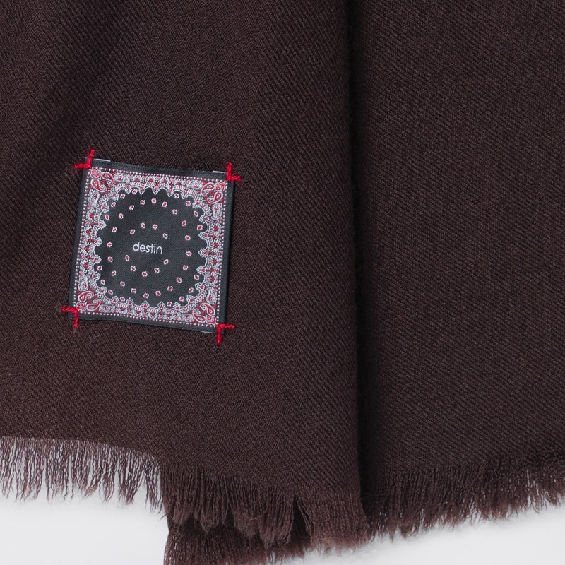 Destin Surl Fringed Scarf In Black