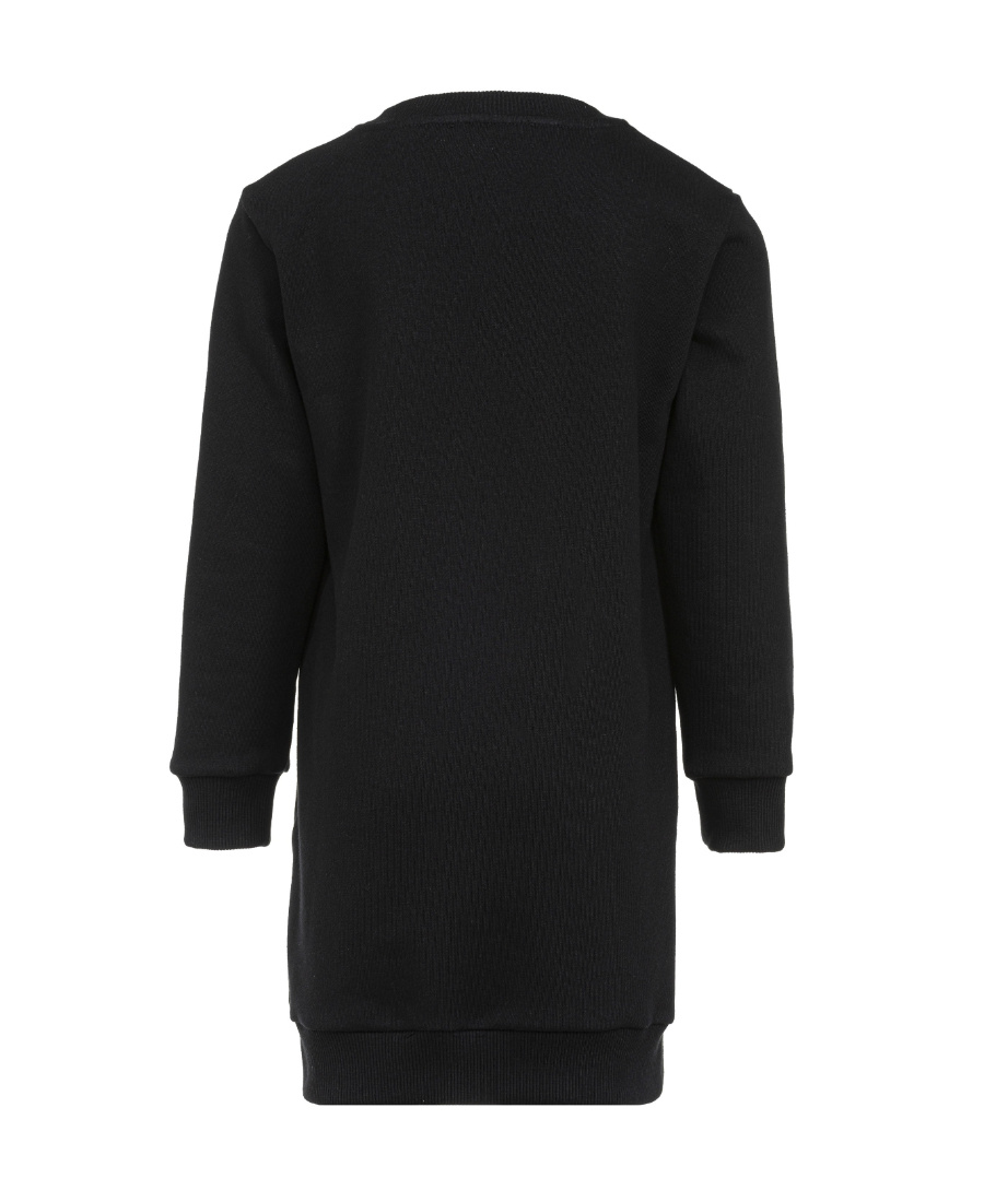 Balmain Embellished-logo Sweatdress In Black