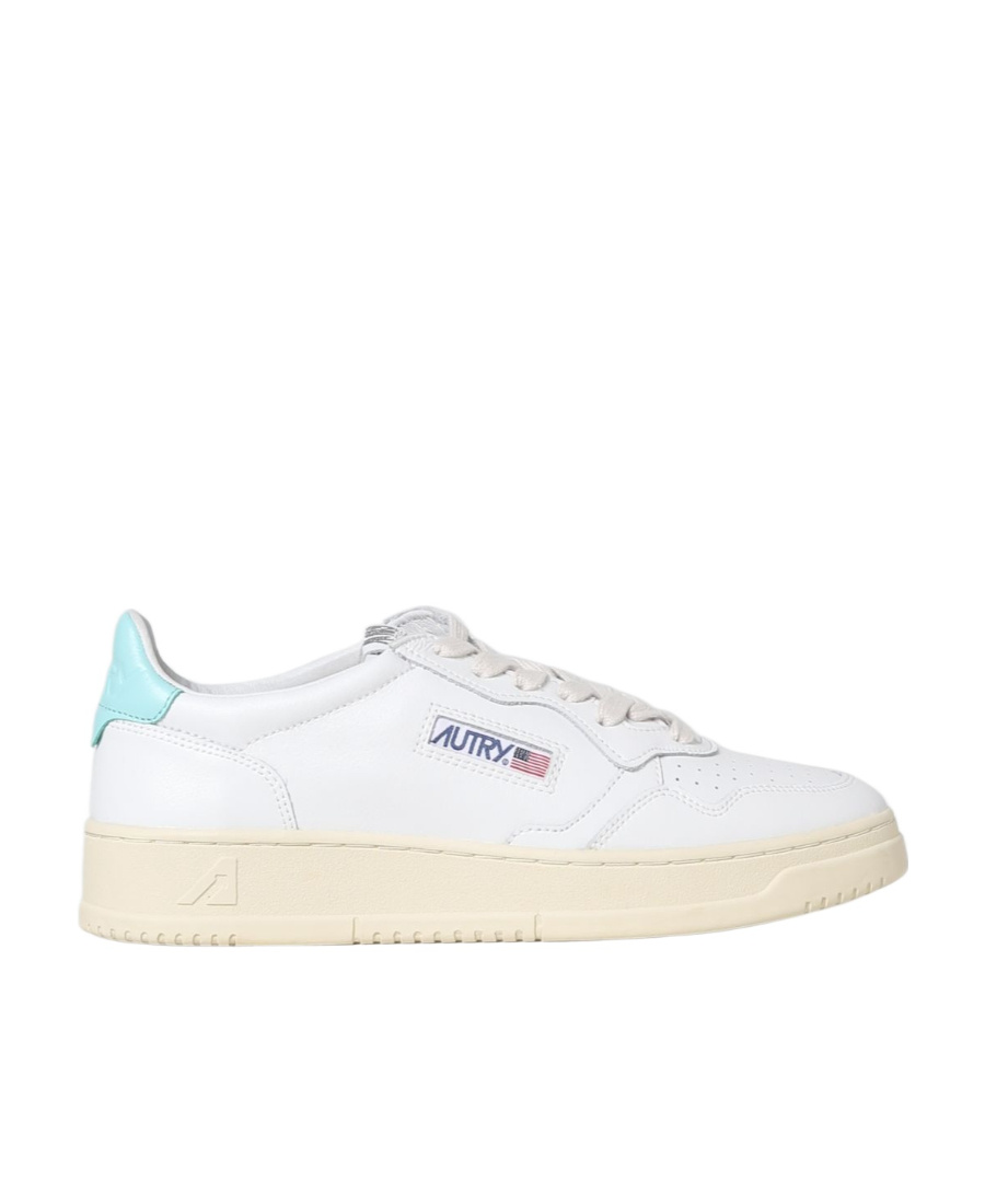 Shop Autry Logo-patch Lace-up Sneakers In White