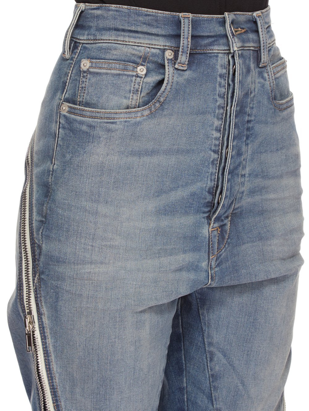 Rick Owens Drkshdw Belt-loop Jeans In Blue