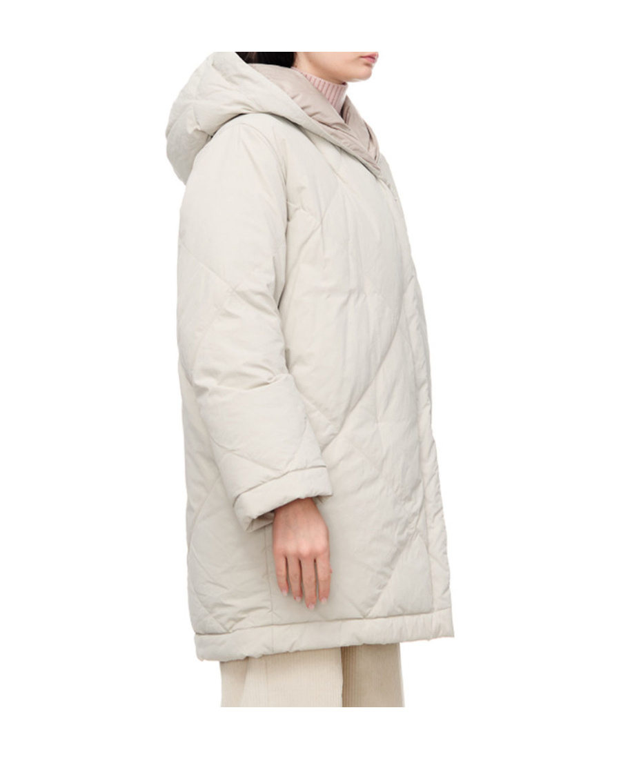 Shop Weekend Max Mara Hooded Down Jacket In White