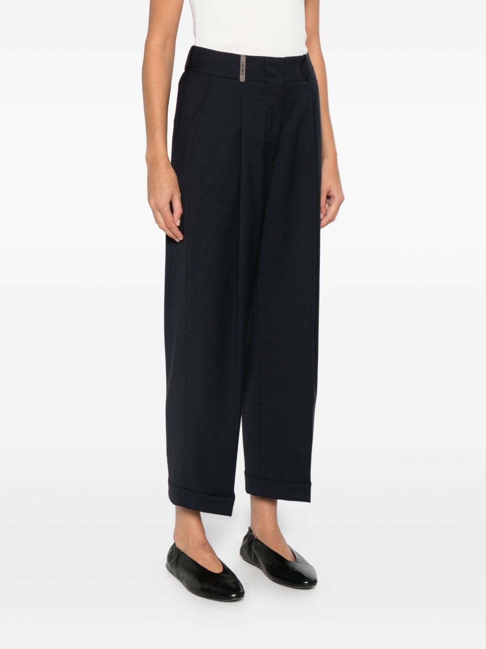 Peserico Belt Loops Slacks In Black
