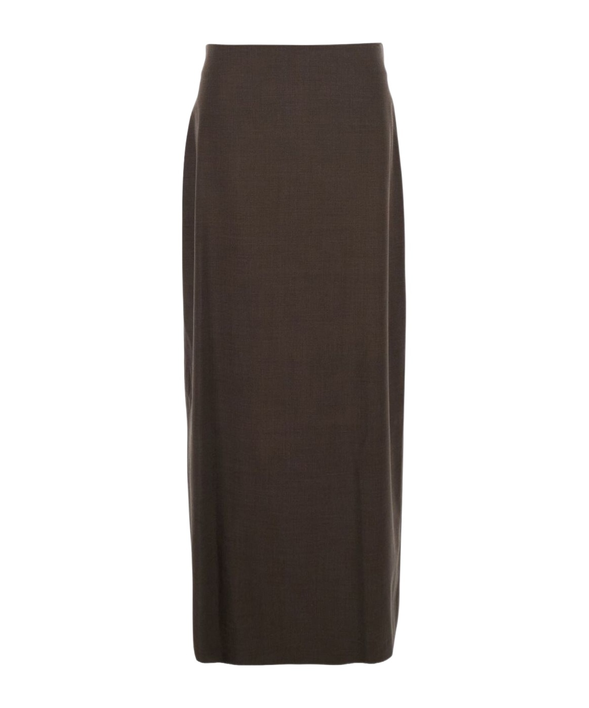Loulou De Saison Brown Skirt With Pencil Deisgn And Side Closure In Wool Woman In Brown