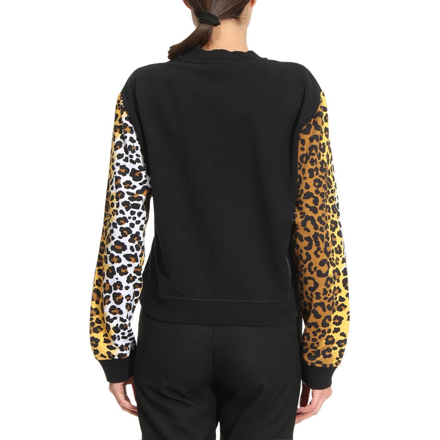 Moschino Printed Sweater In Black