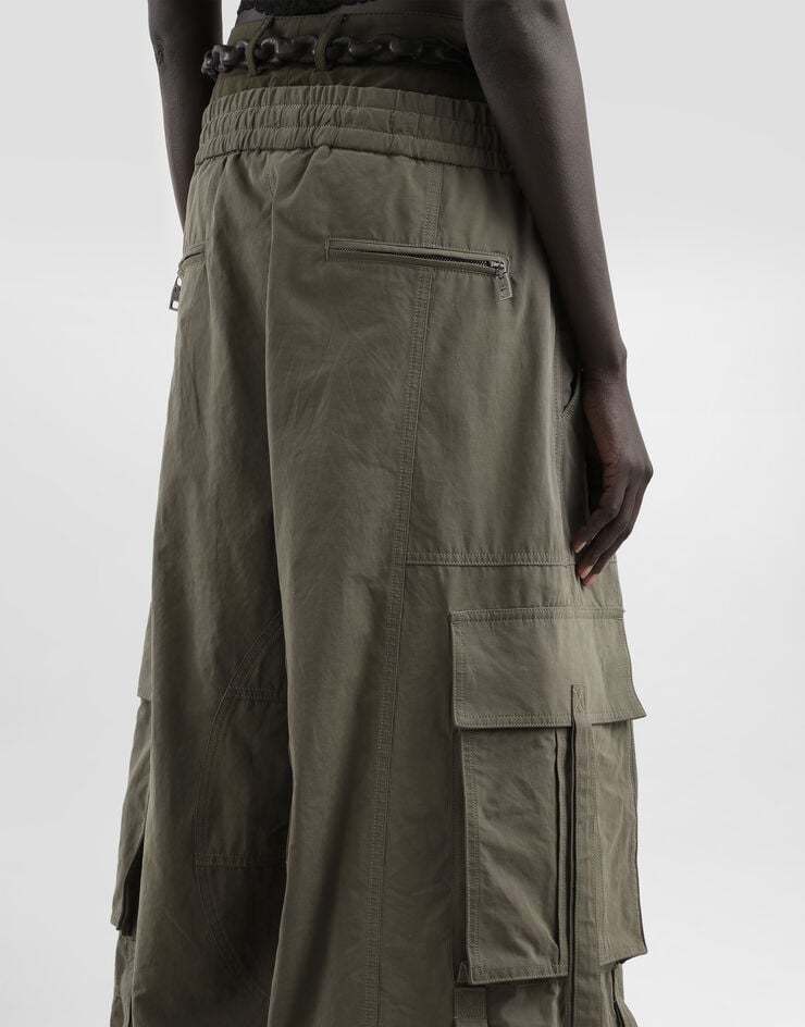 Dolce & Gabbana Drawstring Cargo Pants In Green